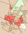 Percent of individuals falling below US Federal Poverty Line; the deeper the red, the higher the poverty rate.[13]