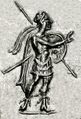Strato I in combat gear, making a blessing gesture, circa 100 BCE.