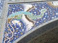 زخرفة خارج مدرسة نادر ديوان-بگي، بخارى.