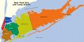 Long Island divided into counties.