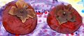 Dried persimmon fruits.