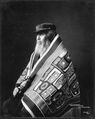 Chief Anotklosh (Taku) wearing a Chilkat robe in Juneau, Alaska (c. 1913)