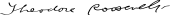 تيودور روزڤلت's signature