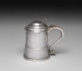Silver tankard made by Edward Winslow in 1725