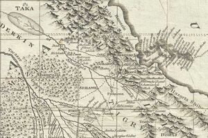 إرتريا و تگراي على خريطة رسمها جيمس بروس، 1770.