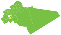موقع ناحية ببيلا في محافظة ريف دمشق