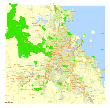 Map of the Greater Brisbane