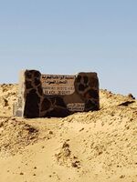 محمية الواحات البحرية - الصحراء السوداء - المدخل الرئيسي.