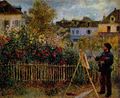 مونيه يرسم في حديقته في Argenteuil, 1873, Wadsworth Athenaeum, Hartford, Connecticut