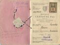 Temporary Slovak passport issued in 1940 to a Jewish refugee family