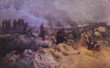 Mucha's الملحمة السلاڤية cycle No.12: Petr of Chelčice (1918)
