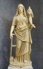 Statue of Tyche, holding a cornucopia
