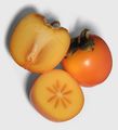 Persimmon cut open.