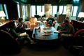 George W. Bush meets with his advisors at Camp David on January 17, 2004, while preparing for his State of the Union address.