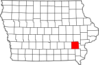 Map of Iowa highlighting