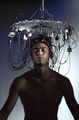 EEG electroencephalophone used during a music performance in which bathers from around the world were networked together as part of a collective musical performance, using their brainwaves to control sound, lighting, and the bath environment