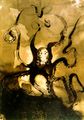 Pieuvre avec les initales V.H., ("Octopus with the initials V.H."), 1866.