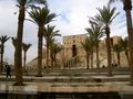 الساحة المرممة أمام القلعة