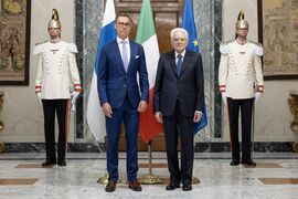 Stubb with President of Italy Sergio Mattarella in 2024