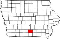 Map of Iowa highlighting