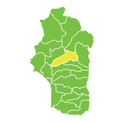 موقع ناحية الحفة في محافظة اللاذقية.