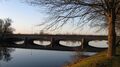 Old railroad bridge across Helge å