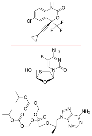 Efavirenz, emtricitabine and tenofovir disoproxil.svg