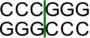 SmaI restriction enzyme recognition site.svg