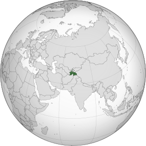 Location of طاجيكستان