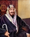 الملك عبد العزيز آل سعود مرتديًا البشت