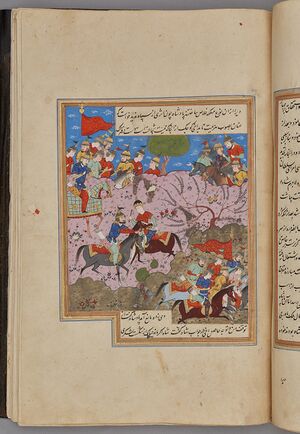 Two troops on the move, folio from a manuscript of Nigaristan, Iran, probably Shiraz, dated 1573-74.jpg