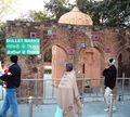 Bullet marks, visible on a preserved wall, at present day Punjabi Jallianwala Bagh.