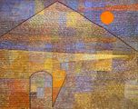 Ad Parnassum, 1932, oil colours, stamped lines, dots stamped in white colour and later repainted, on casein paint on canvas on tretcher frame, Kunstmuseum Bern, Bern