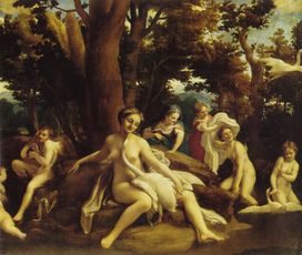 لدا والبجع، ح. 1532، برلين، Gemäldegalerie