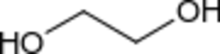 Wireframe model of ethylene glycol