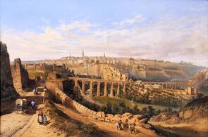 Nicolas Liez: View of Luxembourg from the Fetschenhof (1870)