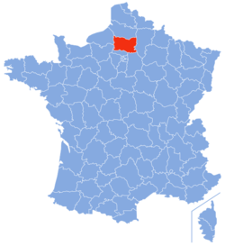 Location of Oise in France