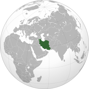 Location of إيران