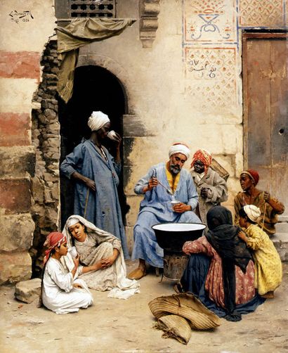 Ludwig Deutsch - The Sahleb Vendor Cairo, 1886.jpg