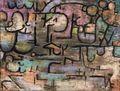 Nach der Überschwemmung, 1936, wallpaper glue and watercolours on Ingres paper on cardboard
