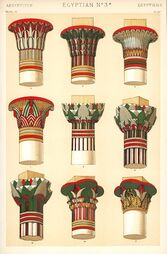 Illustration of other nine types of capitals, from The Grammar of Ornament