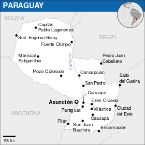 Location of پاراگواي