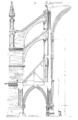 Flying buttresses of Amiens Cathedral.
