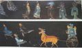 A lacquerware painting from the Jingmen Tomb (Chinese: 荊門楚墓; Pinyin: Jīngmén chǔ mù) of the State of Chu (704–223 BC), depicting men wearing precursors to Hanfu (i.e. traditional silk dress) and riding in a two-horsed chariot