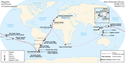 マゼランとビクトリア号の航跡
