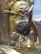 Shield, deer, and boar's head