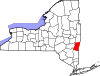 State map highlighting Columbia County