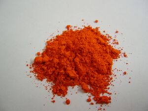 Red lead, also known as minium, has been used since the time of the ancient Greeks. Chemically it is known as lead tetroxide. The Romans prepared it by the roasting of lead white pigment. It was commonly used in the Middle Ages for the headings and decoration of illuminated manuscripts.