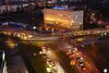 View over Falkeplatz at night