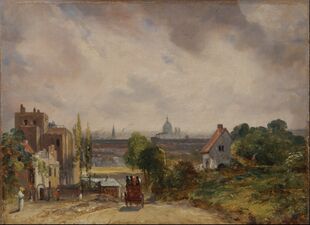 Sir Richard Steele's Cottage, Hampstead, by John Constable, 1832